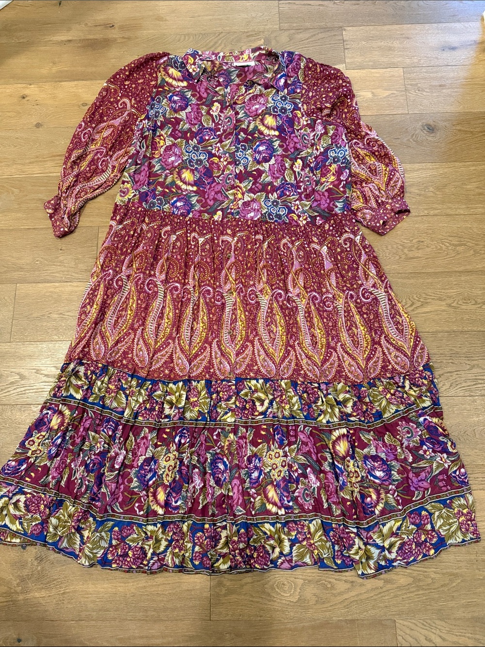 Anthropologie Nikole Boho Paisley Shirt Dress - 2X